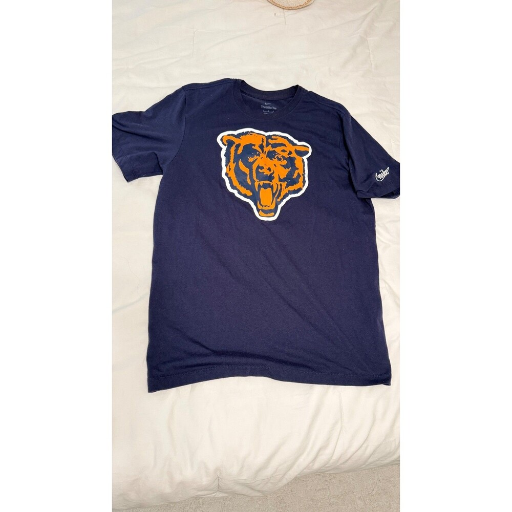 Nike Tee Chicago Bears Logo T-Shirt Men's Size L Navy NFL Football Cotton